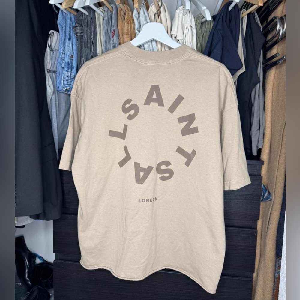 AllSaints Tan Graphic Tee